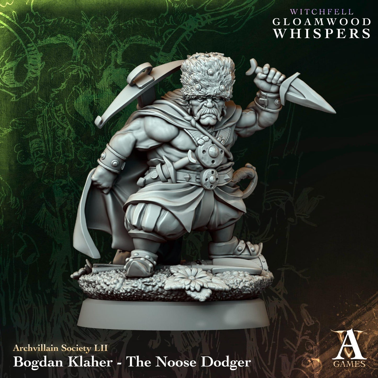 3D Printed Bogdan Klaher - The Noose Dodger by Archvillain Games