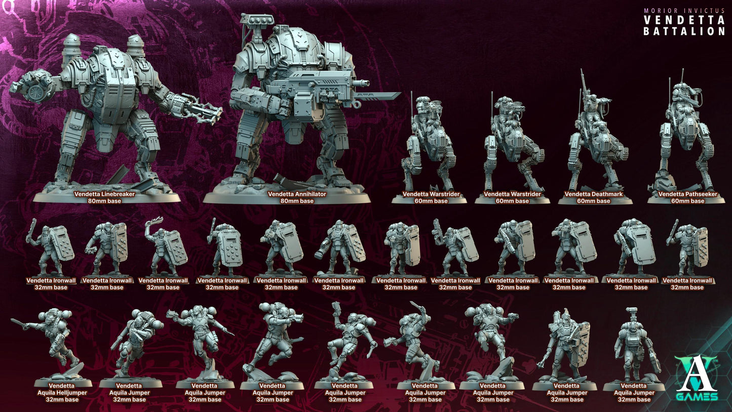 3D Printed Vendetta Aquilla Helljumper by Archvillain Games