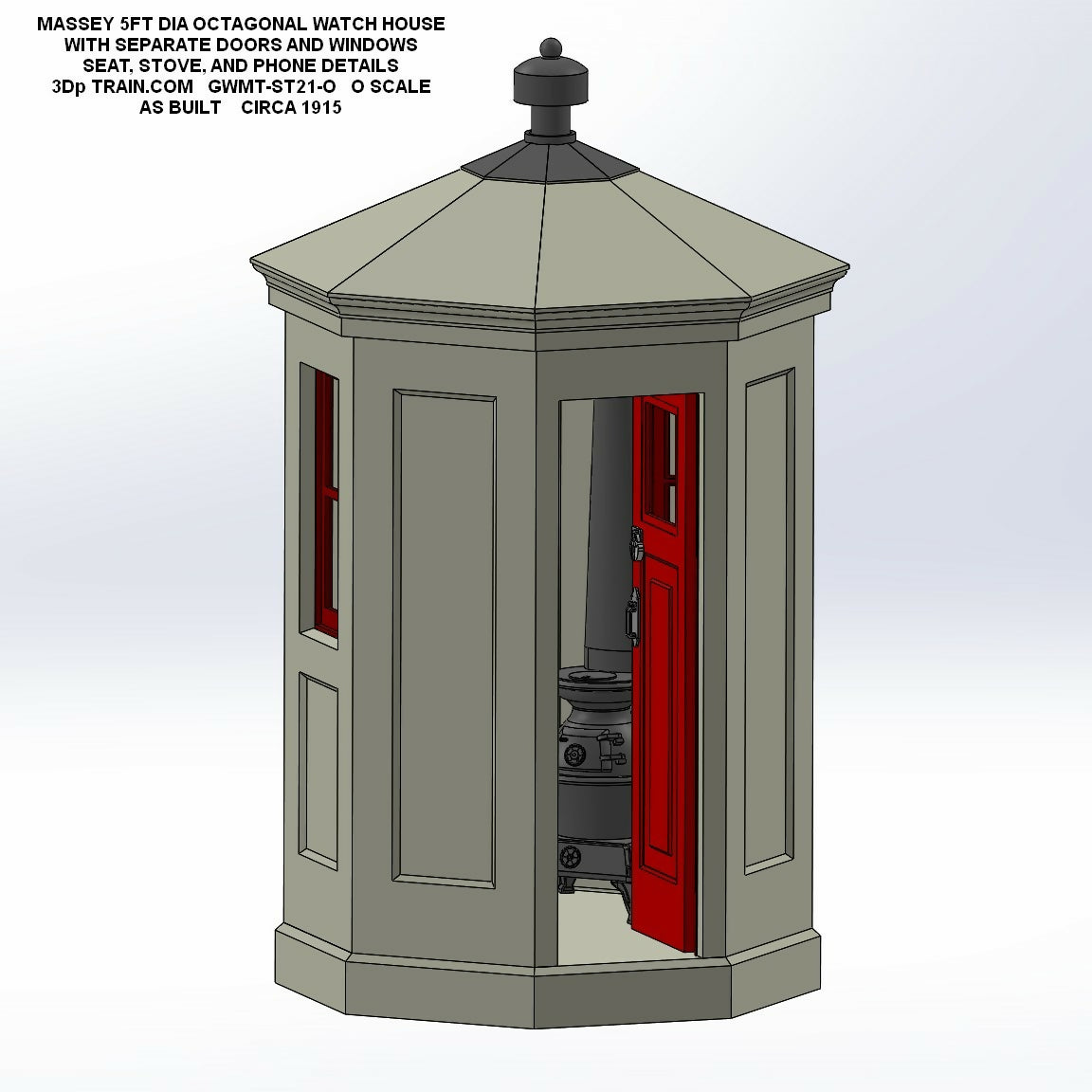 Massey 5ft oct Conc shelter O scale P8