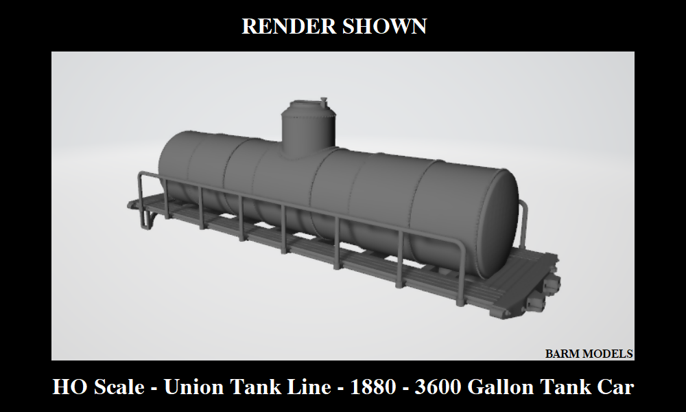 HO - Union Tank Line 3600 Gallon Tank Car (1880)