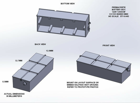 Battery Box 40x105 AAR 12268-M KIT