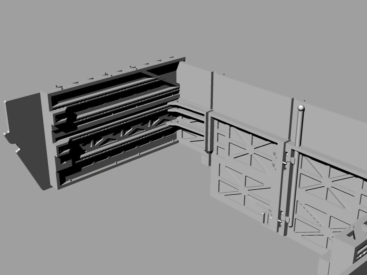 M1165 US Army GMV – Cargo Bay Walls – 3Dp Train