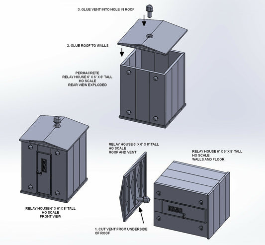 Relay House 6x6x8 Kit Assm Instr