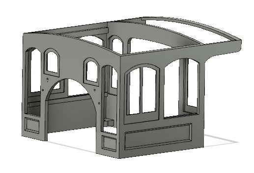 Fn3 scale Brooks Cab Kit Replacement for Stock Bachmann 4-4-0/2-6-0