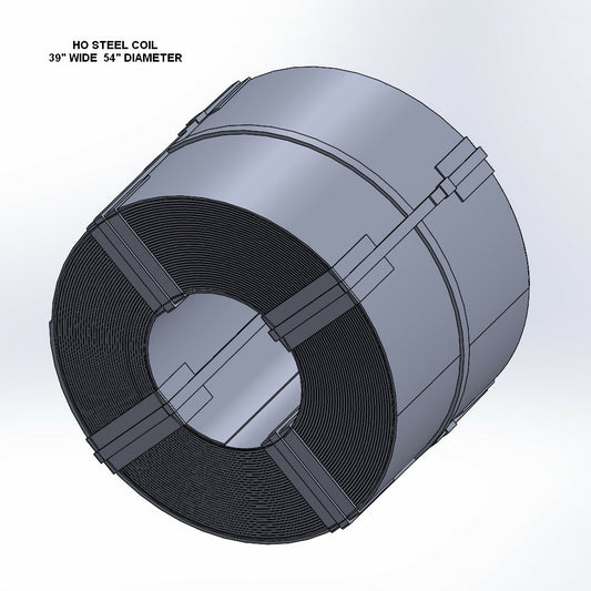 Steel Coil 39" wide X 54" Diameter HO Scale