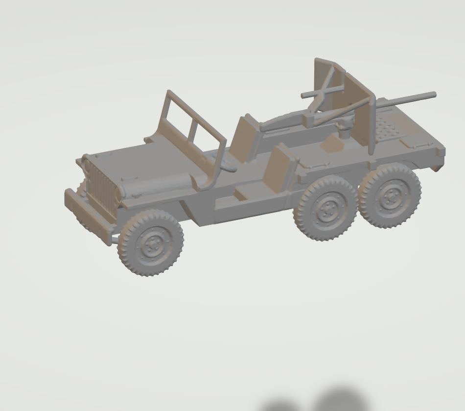 87 Scale 6x6 Jeep T14 37mm Gun Carrier