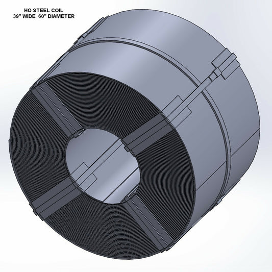 Steel Coil 39" wide X 60" Diameter HO Scale