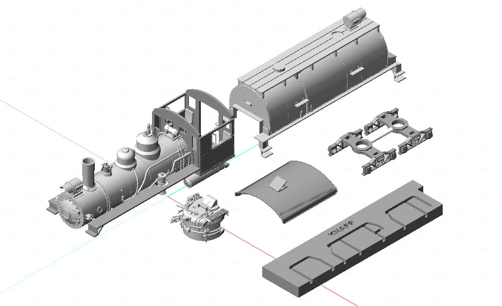 SOUTHERN PACIFIC NARROW-GAUGE LOCOMOTIVES 8, 9 or 18 – TTn3