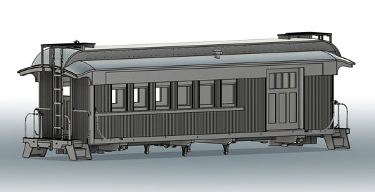 SJP.Ca401C Southern Pacific narrow-gauge caboose 401 passenger roof-pre 1952 rebuild-