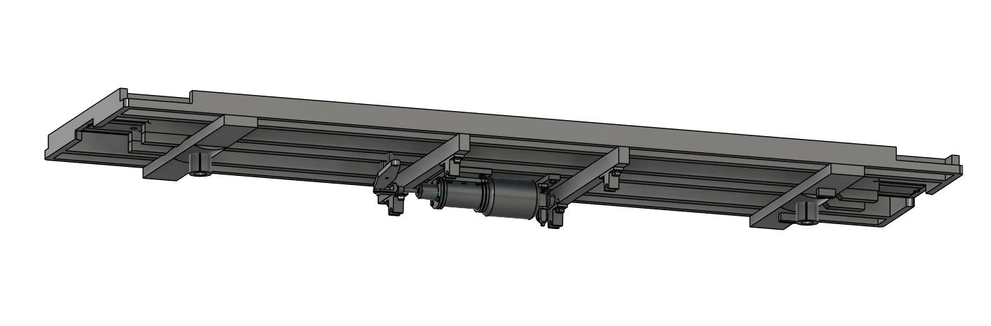 SJP.Cs25F On30 25ft freight car chassis for On3 couplers