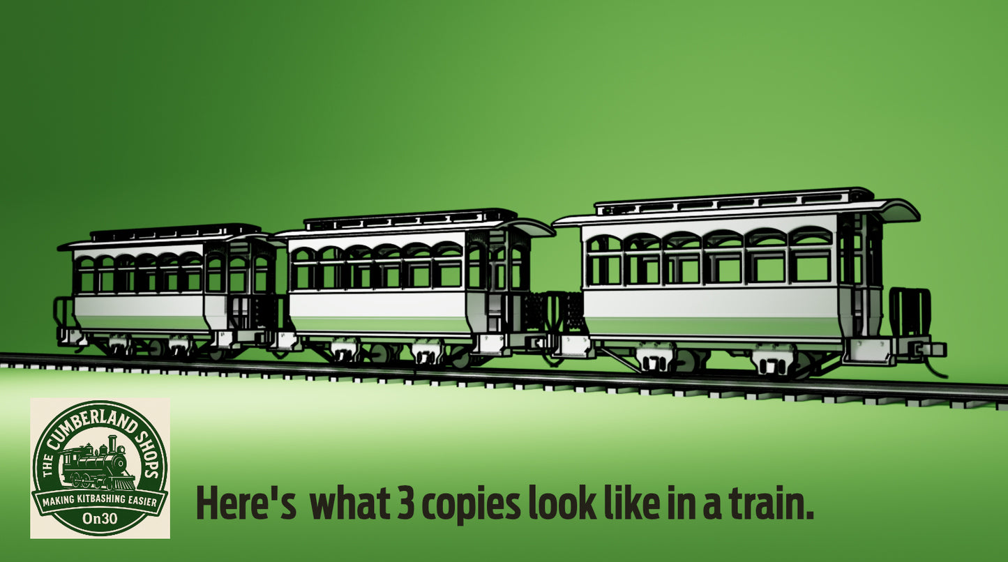 On30 18' Passenger Car - 2 Axle