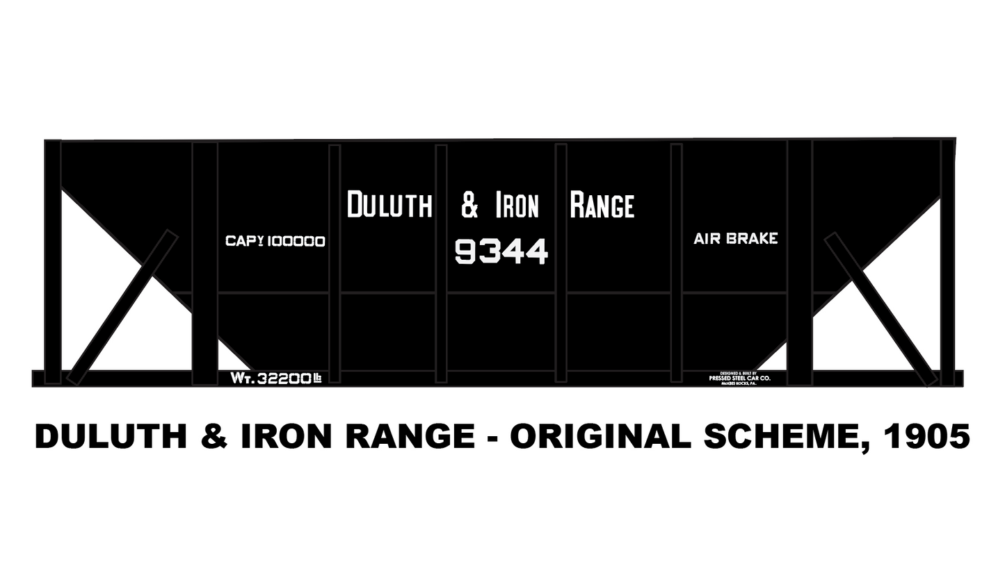 Duluth & Iron Range D-4 Ore Car Decals, 1906-1938