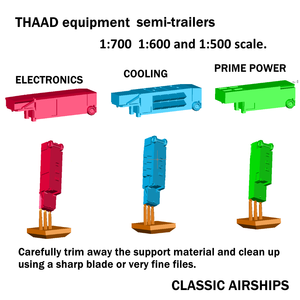 THAAD missile interception system in 1:700, 1:600 or 1:500 scale