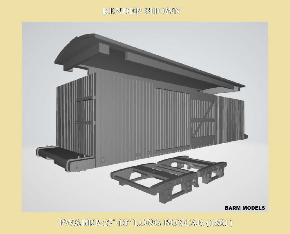 HO - PWBRR 27' 10" Boxcar (1861)