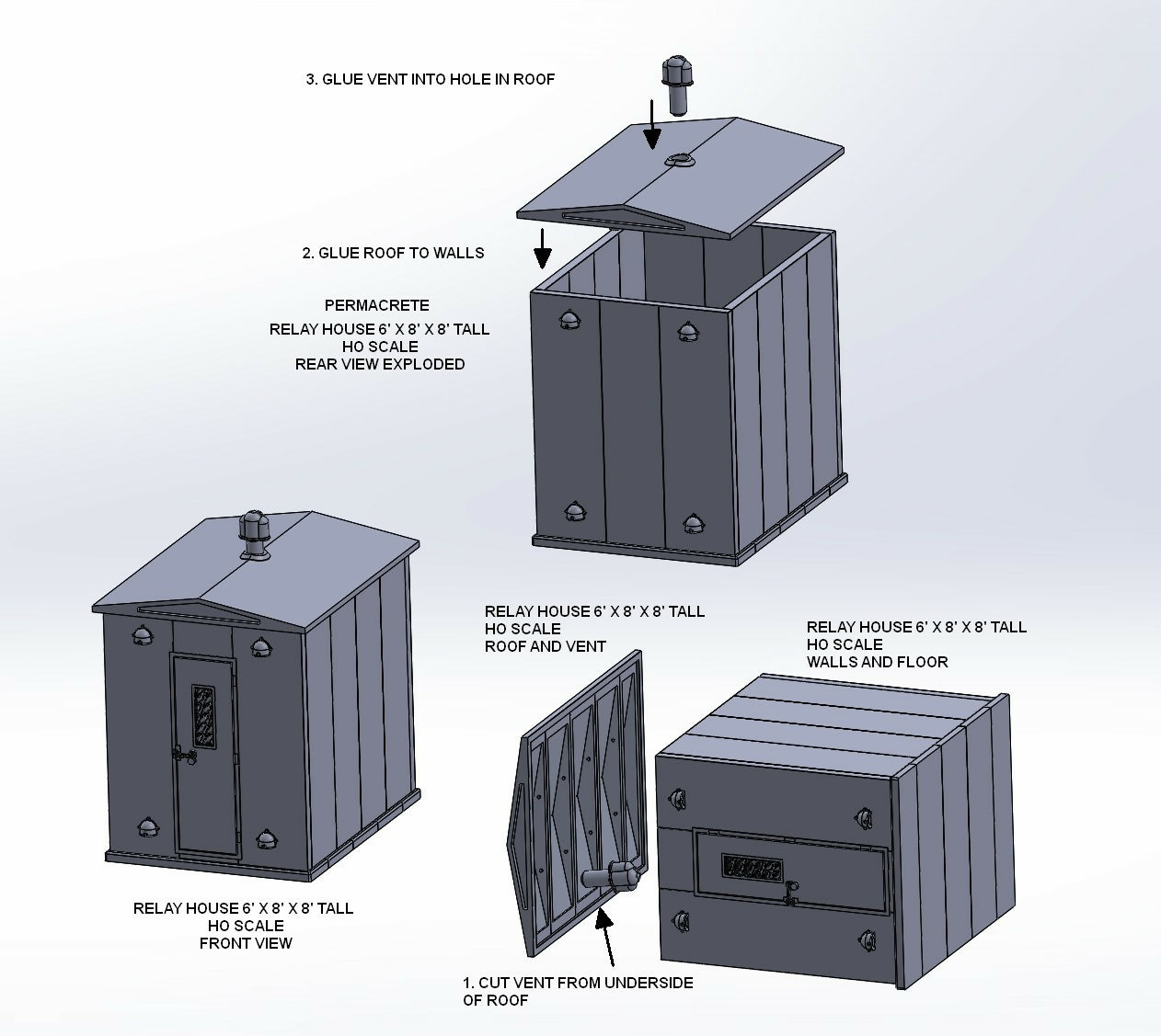 Relay House 6x8x8 Kit Assm Instr