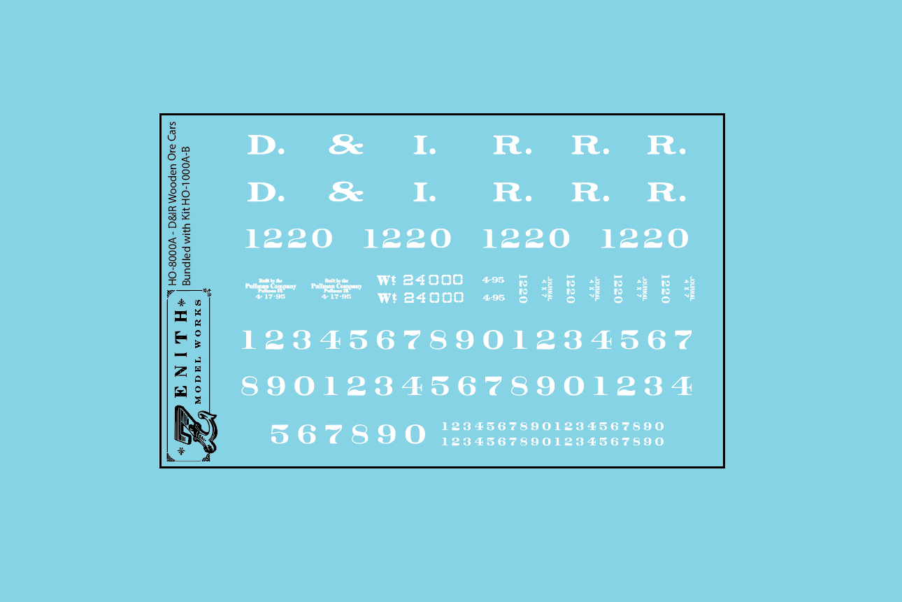 Ore Decal D&IR/DM&N 22' Wooden Ore Car Decals – 3Dp Train
