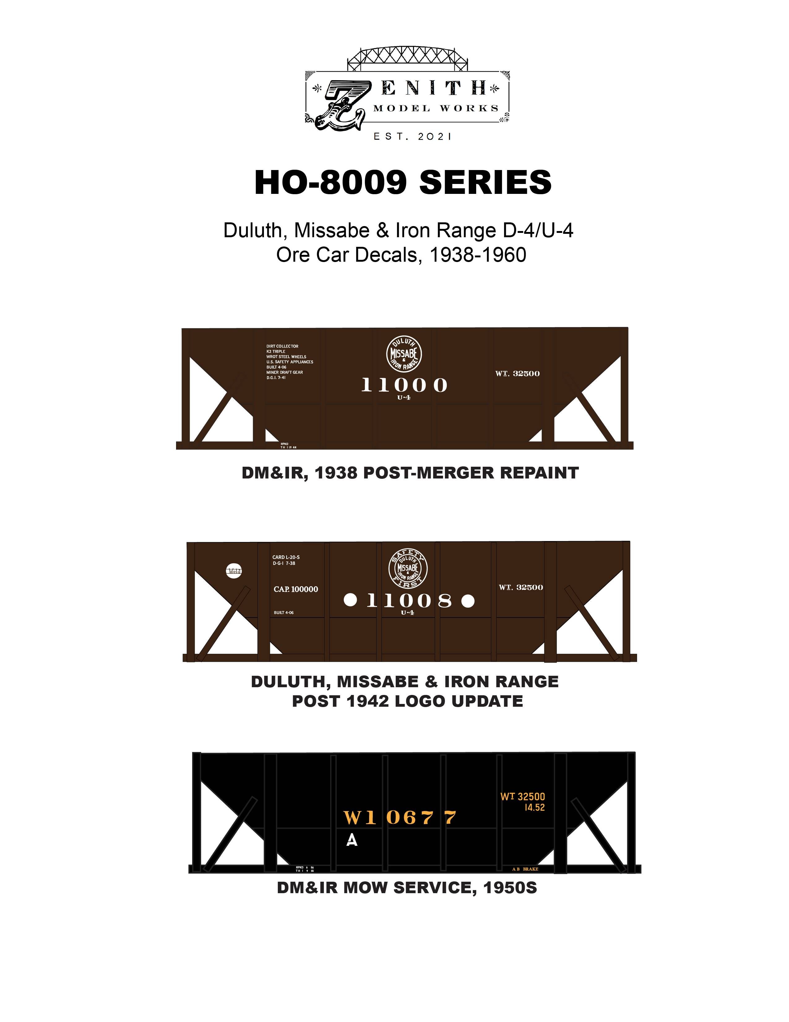 Ore Decal Duluth, Missabe & Iron Range U-4 Ore Car Decals, 1938-1960 – 3Dp Train