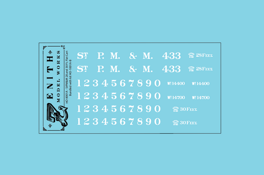 StPM&M/GN 28' and 30' Flat Car Decals